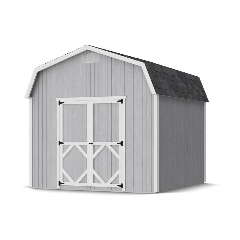 Little Cottage Co. Classic Gambrel 10x10 Wood Barn Shed Kit w/ 6' Sidewall (10x10 CGB-6-PC)