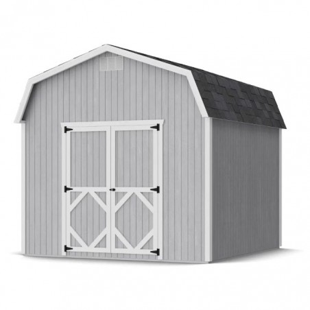 Little Cottage Co. Classic Gambrel 10x10 Wood Barn Shed Kit w/ 6' Sidewall (10x10 CGB-6-PC)