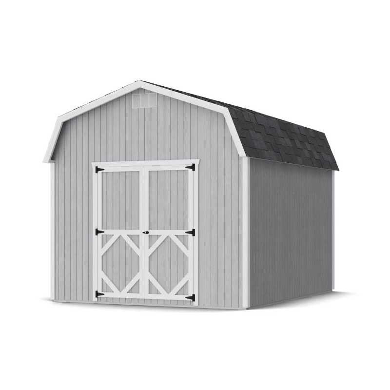 Little Cottage Co. 10x12 Classic Gambrel Barn Wood Shed Kit w/ 6' Sidewall (10x12-CWGB-6-WPNK)