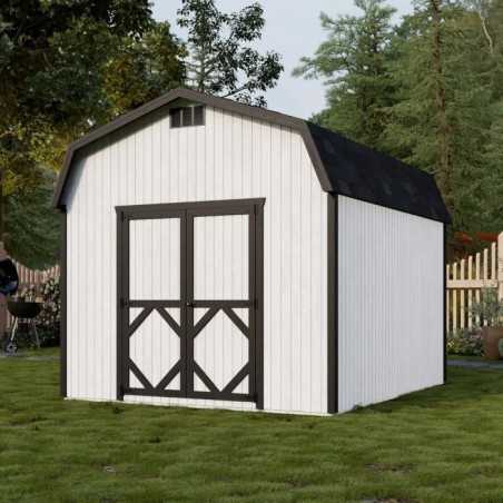 Little Cottage Co. 10x12 Classic Gambrel Barn Wood Shed Kit w/ 6' Sidewall (10x12-CWGB-6-WPNK) Little Cottage Co. 10x12 Classic Gambrel Barn Wood Shed Kit w/ 6' Sidewall (10x12-CWGB-6-WPNK)