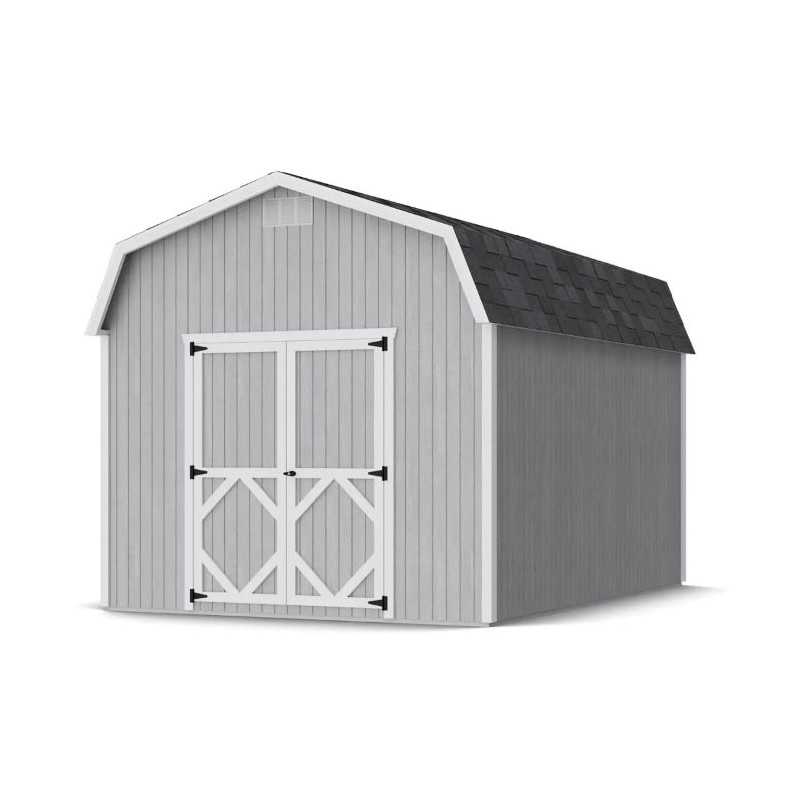 Little Cottage Co. Classic Gambrel 10x14 Wood Barn Shed Kit w/ 6' Sidewall (10x14 CGB-6-PC)