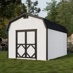 Little Cottage Co. Classic Gambrel 10x16 Wood Barn Shed Kit w/ 6' Sidewall (10x16 CGB-6-PC)