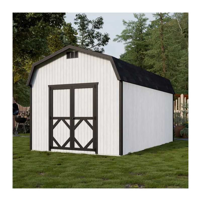 Classic Gambrel 10x18 Wood Kit w/ 6' Sidewall (10x18 CGB-6-PC)