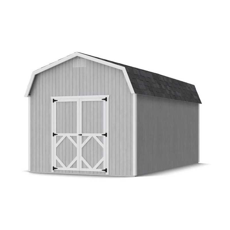 Little Cottage Co. Classic Gambrel 10x18 Wood Barn Shed Kit w/ 6' Sidewall (10x18 CGB-6-PC)