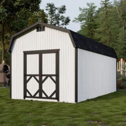 Little Cottage Co. Classic Gambrel 10x20 Wood Barn Shed Kit w/ 6' Sidewall (10x20 CGB-6-PC)