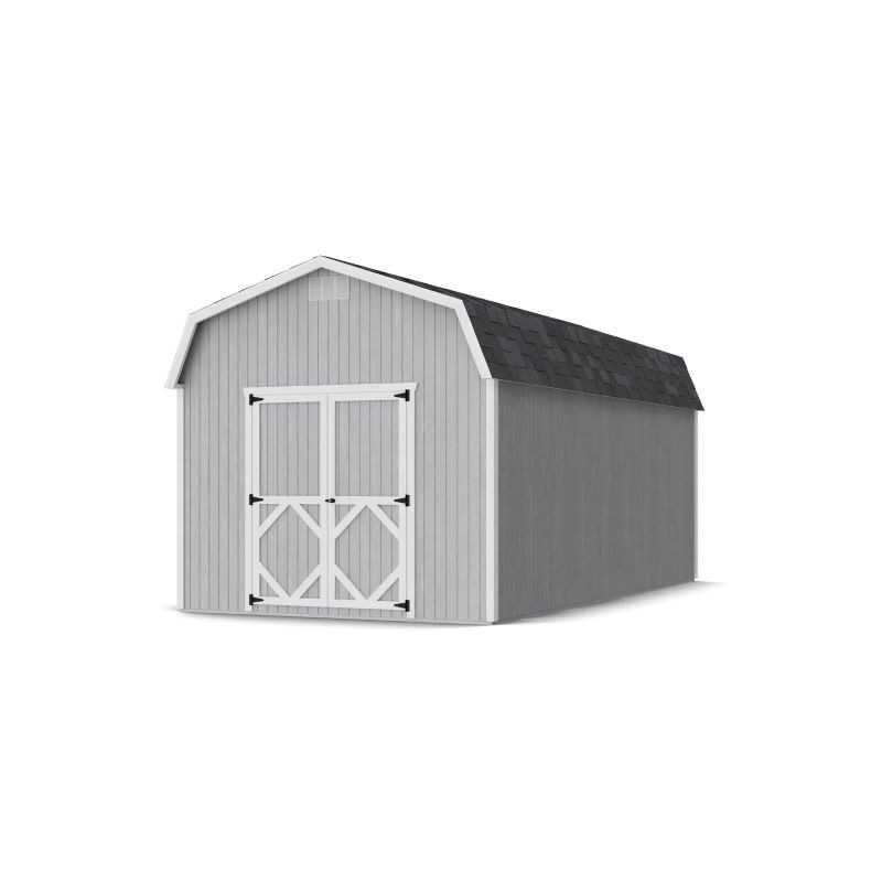 Little Cottage Co. Classic Gambrel 10x20 Wood Barn Shed Kit w/ 6' Sidewall (10x20 CGB-6-PC)