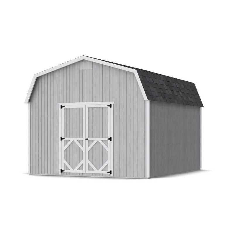 Little Cottage Co. Classic Gambrel 12x14 Wood Barn Shed Kit w/ 6' Sidewall (12x14 CGB-6-PC)
