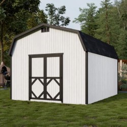 Little Cottage Co. Classic Gambrel 12x16 Wood Barn Shed Kit w/ 6' Sidewall (12x16 CGB-6-PC)