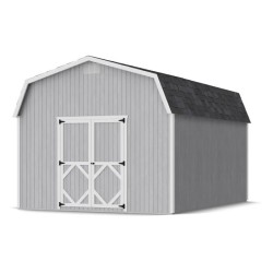 Little Cottage Co. Classic Gambrel 12x16 Wood Barn Shed Kit w/ 6' Sidewall (12x16 CGB-6-PC)