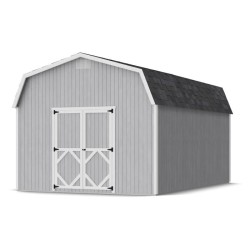 Little Cottage Co. Classic Gambrel 12x18 Wood Barn Shed Kit w/ 6' Sidewall (12x18 CGB-6-PC)
