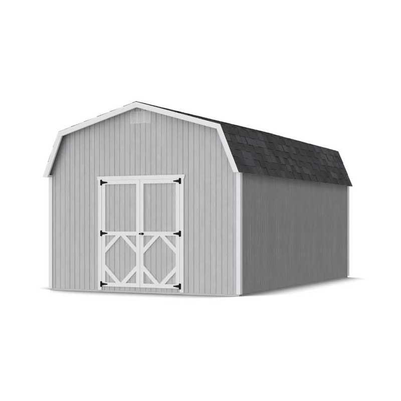 Little Cottage Co. Classic Gambrel 12x20 Wood Barn Shed Kit w/ 6' Sidewall (12x20 CGB-6-PC)