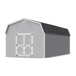 Little Cottage Co. Classic Gambrel 12x24 Wood Barn Shed Kit w/ 6' Sidewall (12x24 CGB-6-PC