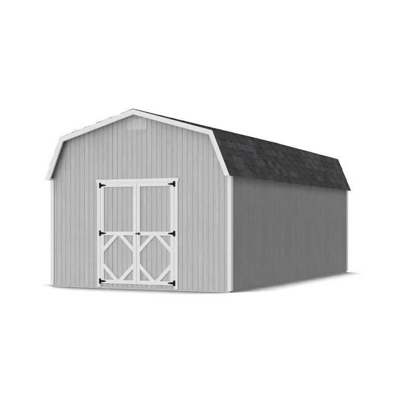 Little Cottage Co. Classic Gambrel 12x24 Wood Barn Shed Kit w/ 6' Sidewall (12x24 CGB-6-PC