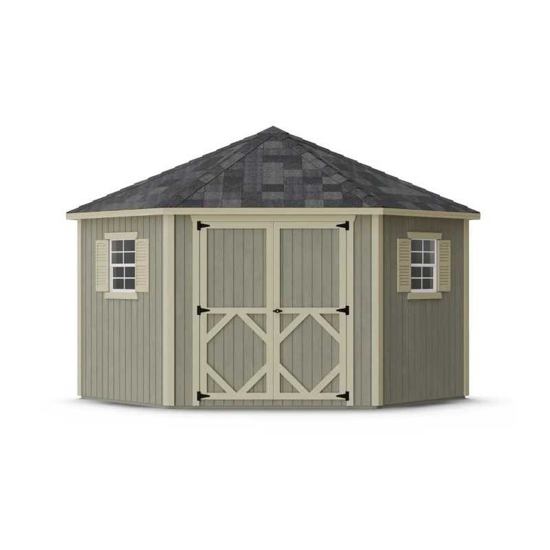 Little Cottage Co. Classic 10x10 Five Corner Wood Shed Kit (10x10 5-SCS-PNK)