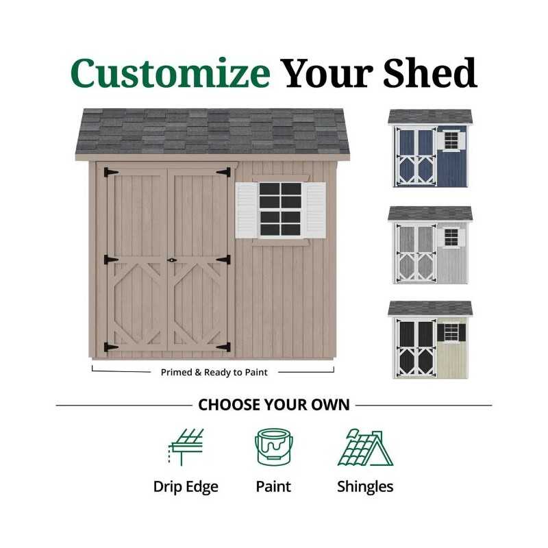 Little Cottage Co. Classic Workshop 8x8 Wood Storage Shed Kit (8x8 CWS-PC)