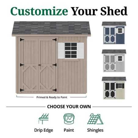 Little Cottage Co. Classic Workshop 8x8 Wood Storage Shed Kit (8x8 CWS-PC)
