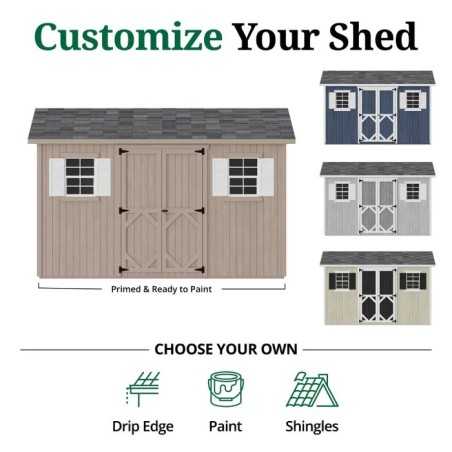 Little Cottage Co. Classic Workshop 8x12 Wood Storage Shed Kit (8x12 CWS-PC) Little Cottage Co. Classic Workshop 8x12 Wood Storage Shed Kit (8x12 CWS-PC)