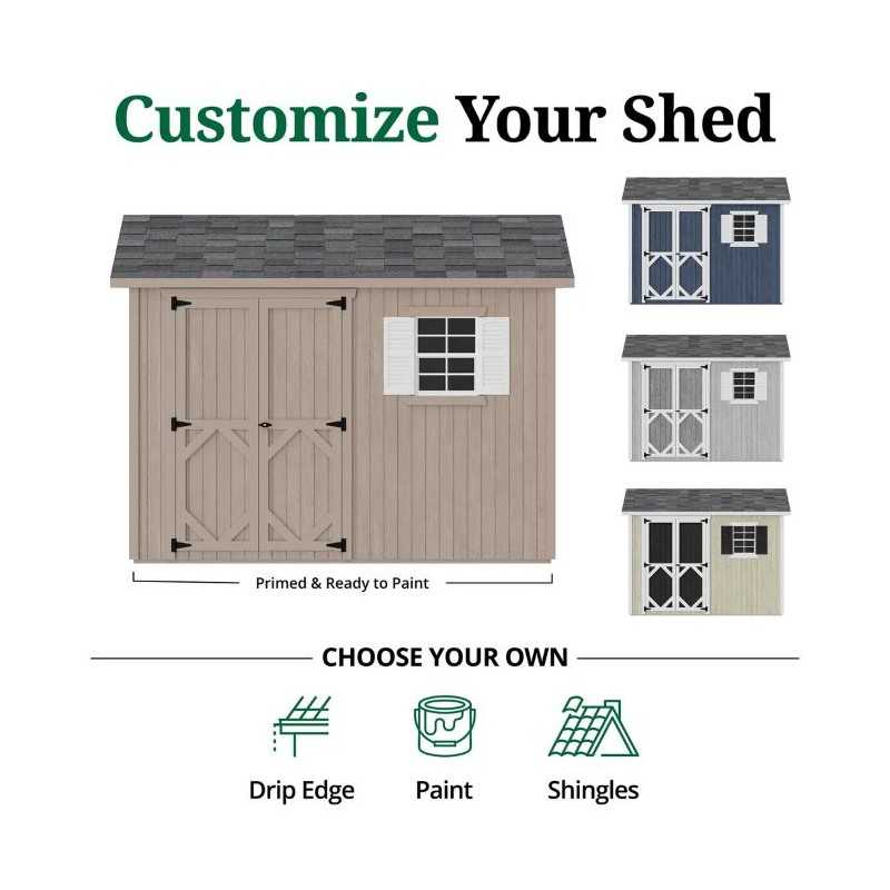 Little Cottage Co. Classic Workshop 8x10 Wood Storage Shed Kit (8x10 CWS-PC)