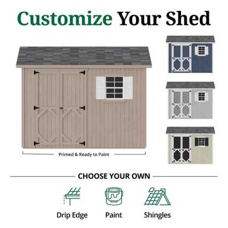 Little Cottage Co. Classic Workshop 8x10 Wood Storage Shed Kit (8x10 CWS-PC)