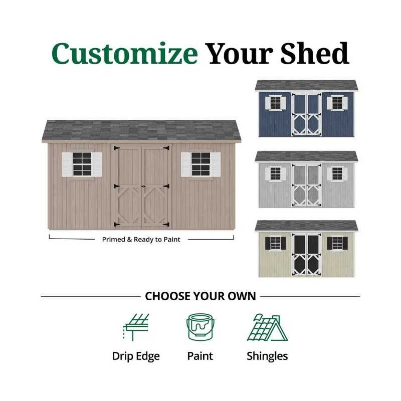 Little Cottage Co. Classic Workshop 8x14 Wood Storage Shed Kit (8x14 CWS-PC)