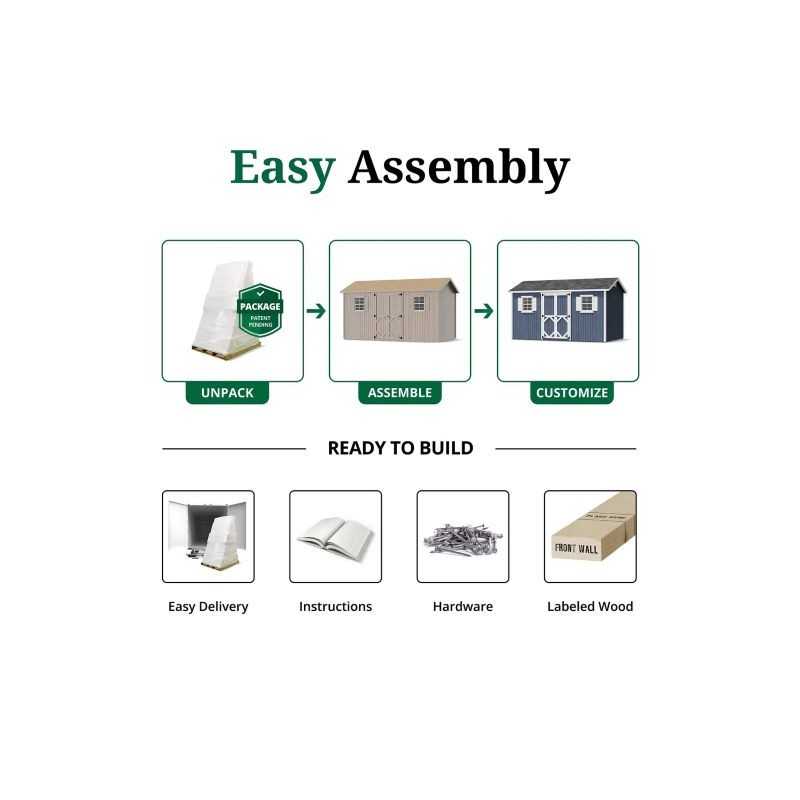 Little Cottage Co. Classic Workshop 8x14 Wood Storage Shed Kit (8x14 CWS-PC)
