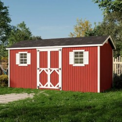 Little Cottage Co. Classic Workshop 8x16 Wood Storage Shed Kit (8x16 CWS-PC)