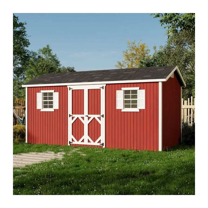 Little Cottage Co. Classic Workshop 8x16 Wood Storage Shed Kit (8x16 CWS-PC)