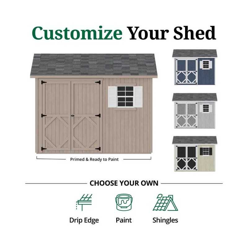 Little Cottage Co. Classic Workshop 10x10 Wood Storage Shed Kit (10x10 CWS-PC)