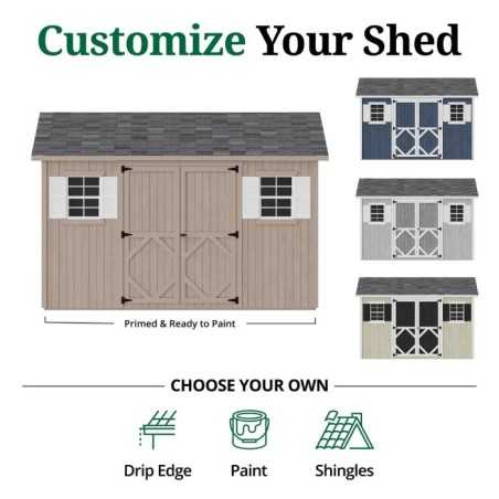 Little Cottage Co. Classic Workshop 10x12 Wood Storage Shed Kit (10x12 CWS-PC)