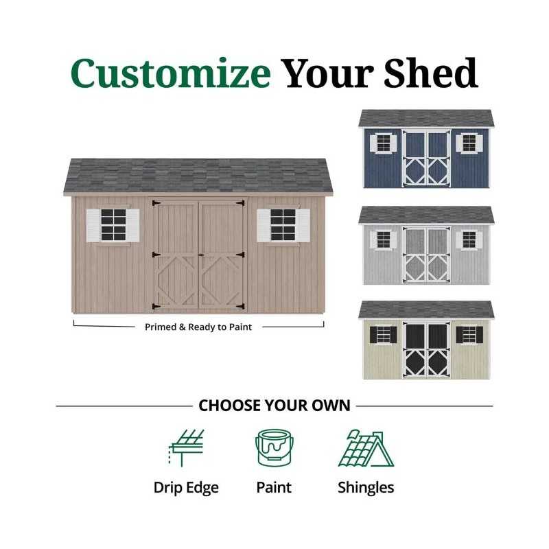 Little Cottage Co. Classic Workshop 10x14 Wood Storage Shed Kit (10x14 CWS-PC)