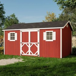Little Cottage Co. Classic Workshop 10x16 Wood Storage Shed Kit (10x16 CWS-PC)