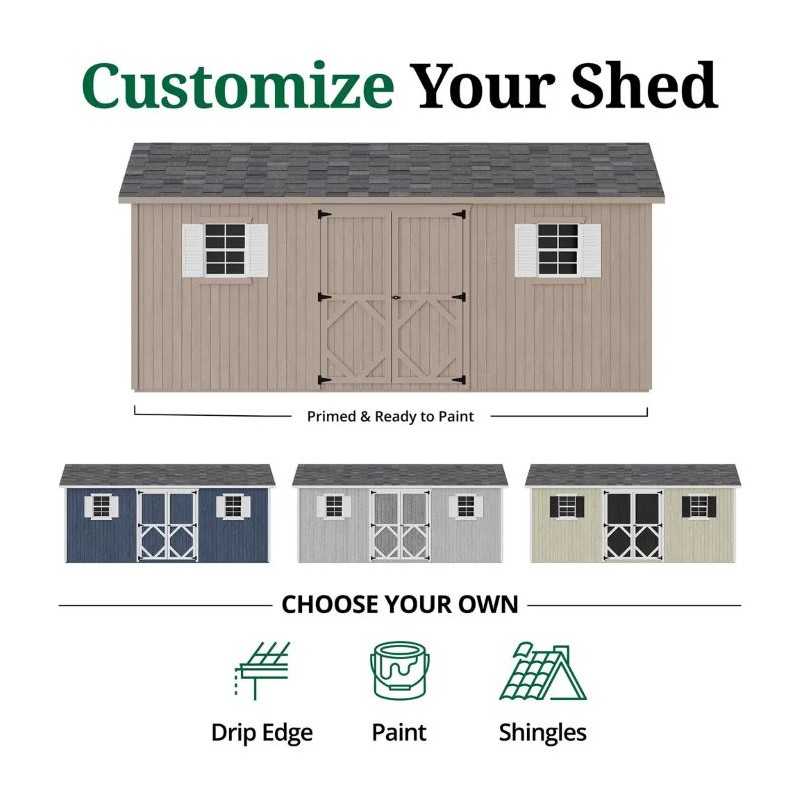 Little Cottage Co. Classic Workshop 10x18 Wood Storage Shed Kit (10x18 CWS-PC)