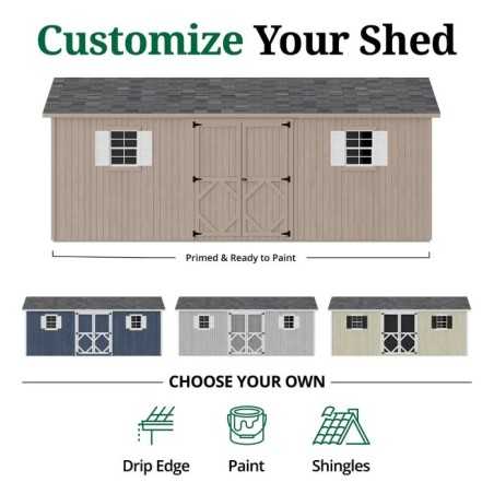 Little Cottage Co. Classic Workshop 10x20 Wood Storage Shed Kit (10x20 CWS-PC)