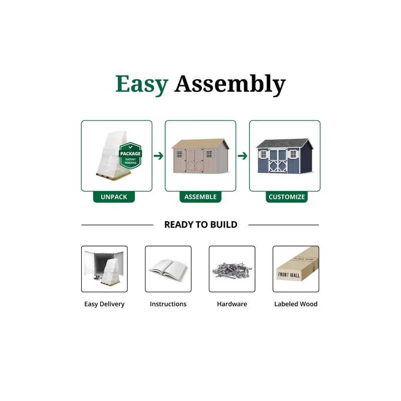 Little Cottage Co. Classic Workshop 12x12 Wood Storage Shed Kit (12x12 CWS-PC)