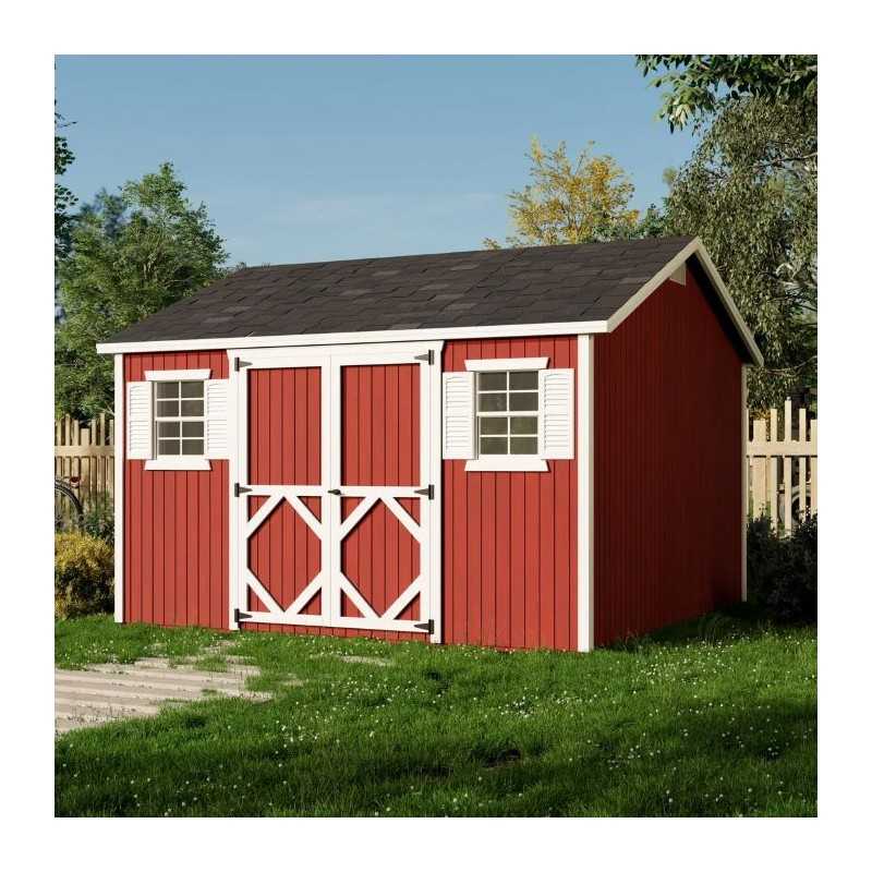 Little Cottage Co. Classic Workshop 12x12 Wood Storage Shed Kit (12x12 CWS-PC)