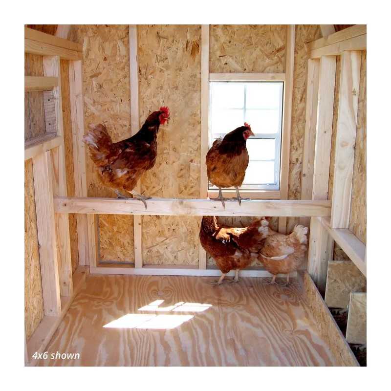Little Cottage Co. Gambrel Barn Coop 4x6 Panelized Wood Chicken Coop (4x6 GBCC-PNK)