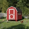 Little Cottage Co Gambrel Barn Coop 6x8 Panelized Wood Chicken Coop (6x8 GBCC-PNK)