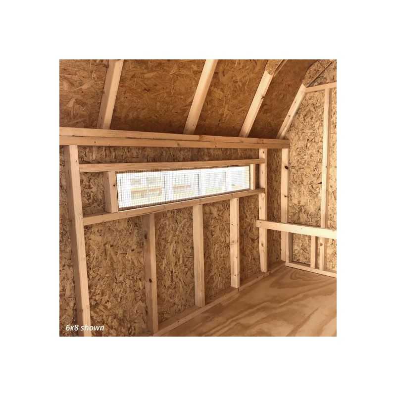 Little Cottage Co Gambrel Barn Coop 6x8 Panelized Wood Chicken Coop (6x8 GBCC-PNK)