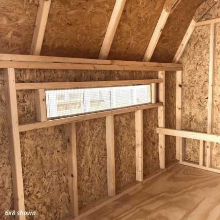 Little Cottage Co Gambrel Barn Coop 6x8 Panelized Wood Chicken Coop (6x8 GBCC-PNK)