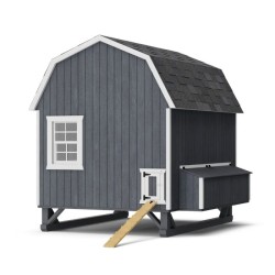 Little Cottage Co Gambrel Barn Coop 6x8 Panelized Wood Chicken Coop (6x8 GBCC-PNK)