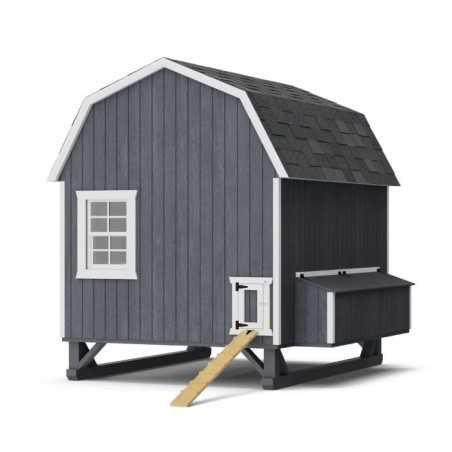 Little Cottage Co Gambrel Barn Coop 6x8 Panelized Wood Chicken Coop (6x8 GBCC-PNK)
