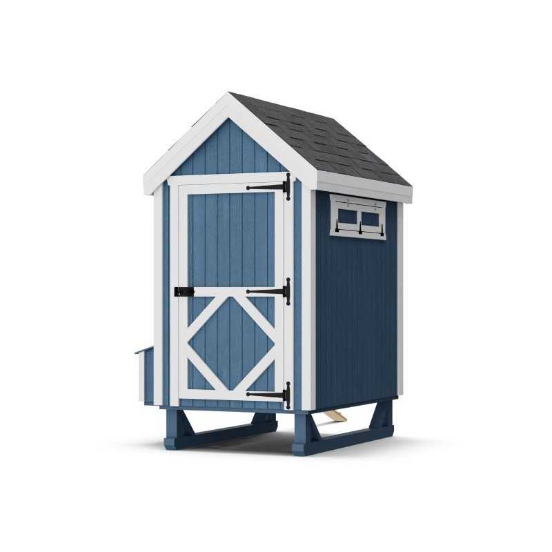 Little Cottage Co. Colonial Gable Coop 4x6 Panelized Wood Chicken Coop (4x6 CGCC-PNK)