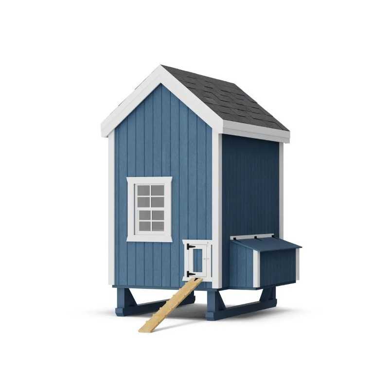 Little Cottage Co. Colonial Gable Coop 4x6 Panelized Wood Chicken Coop (4x6 CGCC-PNK)