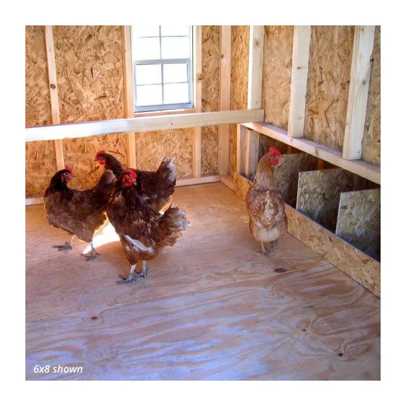 Little Cottage Co. Colonial Gable Coop 4x6 Panelized Wood Chicken Coop (4x6 CGCC-PNK)