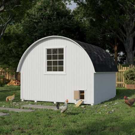 Little Cottage Co. Round Roof Coop 10x10 Panelized Wood Chicken Coop (10x10 RRCC-PNK) Little Cottage Co. Round Roof Coop 10x10 Panelized Wood Chicken Coop (10x10 RRCC-PNK)