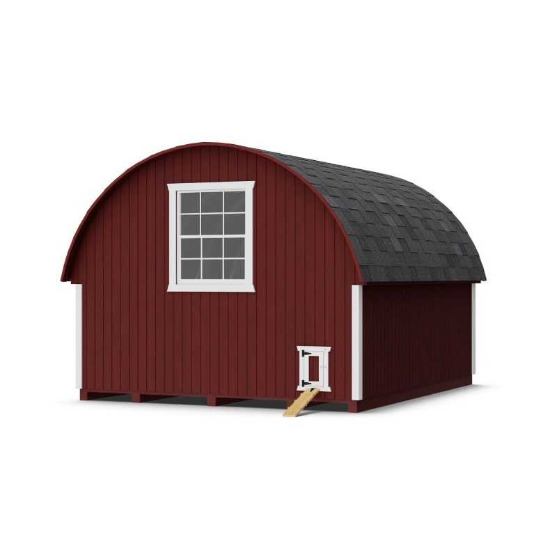 Little Cottage Co. Round Roof Coop 10x12 Panelized Wood Chicken Coop (10x12 RRCC-PNK)