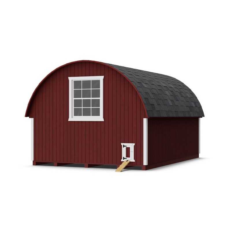 Little Cottage Co. Round Roof Coop 10x14 Panelized Wood Chicken Coop (10x14 RRCC-PNK)