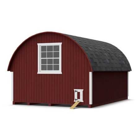 Little Cottage Co. Round Roof Coop 10x14 Panelized Wood Chicken Coop (10x14 RRCC-PNK)