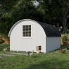 Little Cottage Co. Round Roof Coop 10x14 Panelized Wood Chicken Coop (10x14 RRCC-PNK)