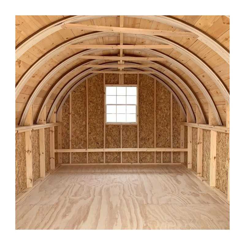 Little Cottage Co. Round Roof Coop 10x14 Panelized Wood Chicken Coop (10x14 RRCC-PNK)